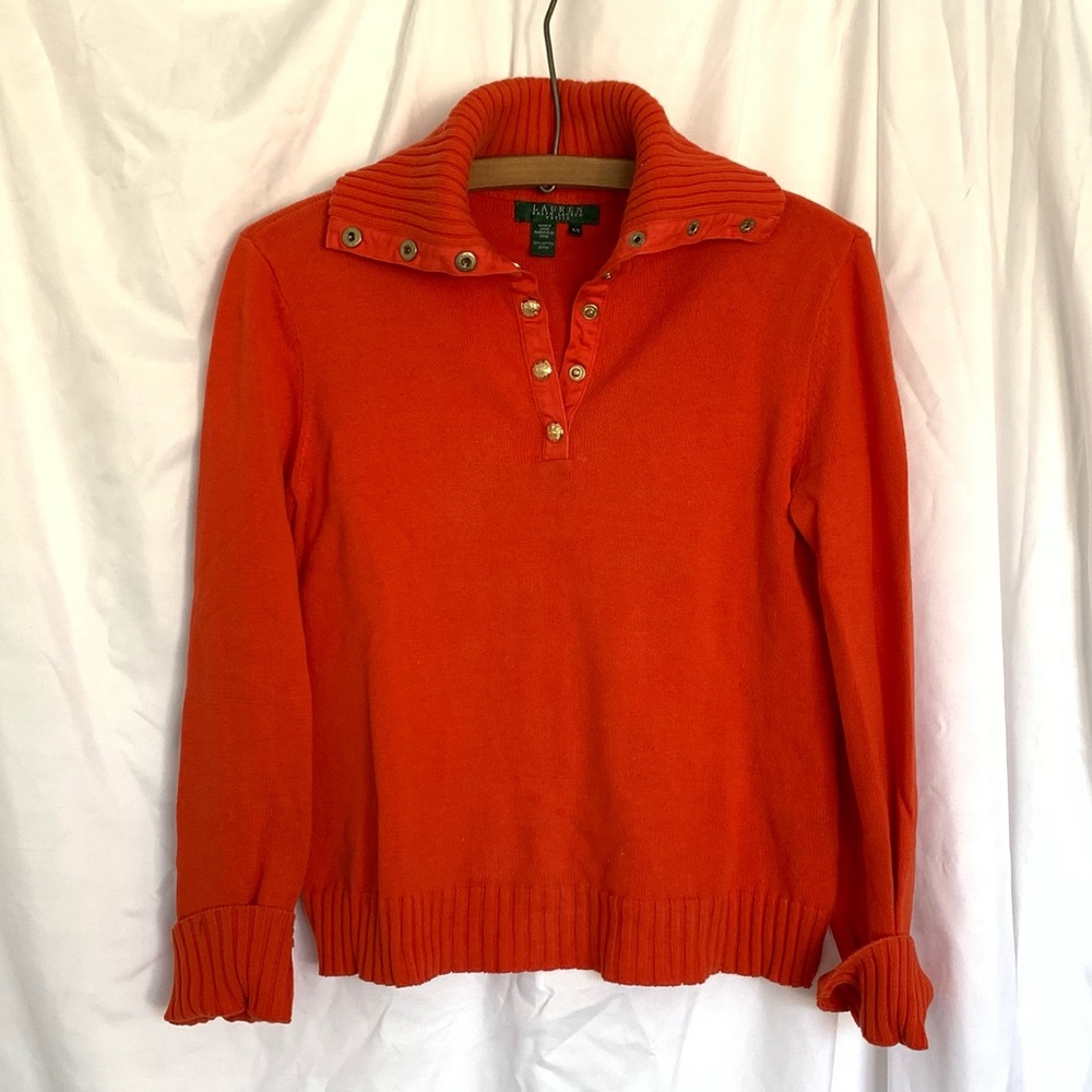Ralph Lauren Red Knit Pullover Sweater